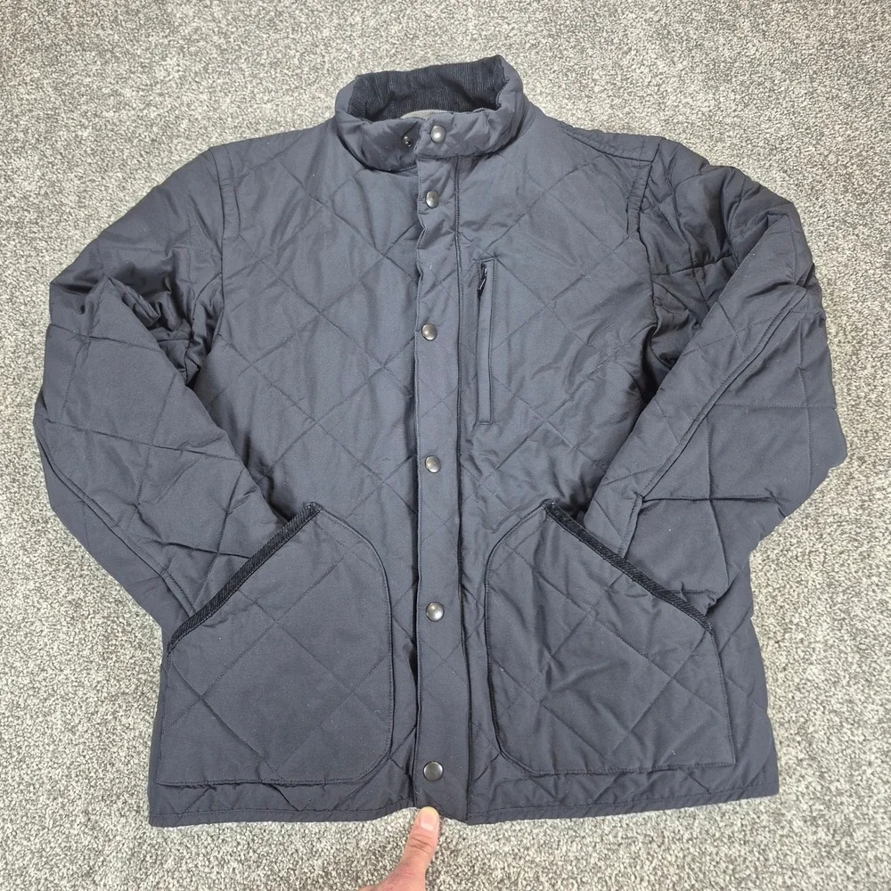 J.Crew Sussex Quilted Jacket Mens Small‎ Navy Blue Primaloft Insulated